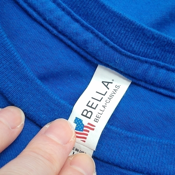 Just Add Vodka Size Large Tee T Shirt Skyy Vodka Blue White Bella Canvas Cropped - Picture 5 of 8